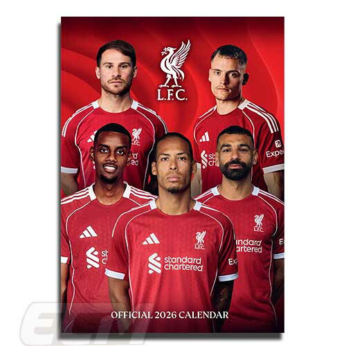 【ECM10】【国内未発売】リバプール 2026年 A3壁掛けカレンダー ポスターサイズ【サッカー/Liverpool/プレミアリーグ/遠藤航/リヴァプール/サラー/ヴィルツ】