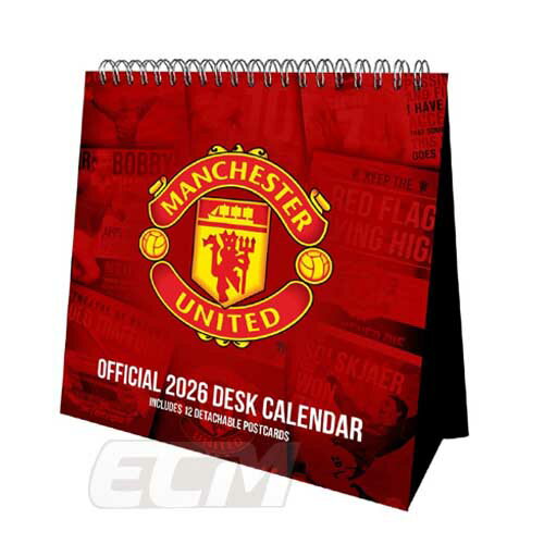 【予約ECM10】【国内未発売】マンチェスターUTD 2026 オフィシャル 卓上カレンダー【プレミアリーグ/サッカー/Manchester United/ブルーノフェルナンデス/マウント】ネコポス対応可能