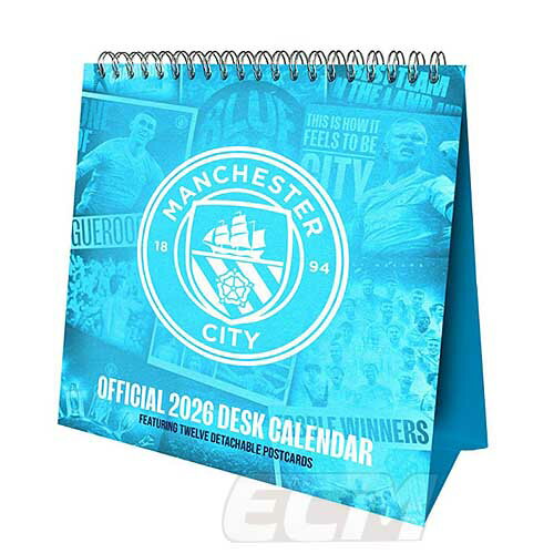 【ECM10】【国内未発売】マンチェスターシティ 2026 オフィシャル 卓上カレンダー【プレミアリーグ/Manchester City/ハーランド/フォーデンサッカー】ネコポス対応可能