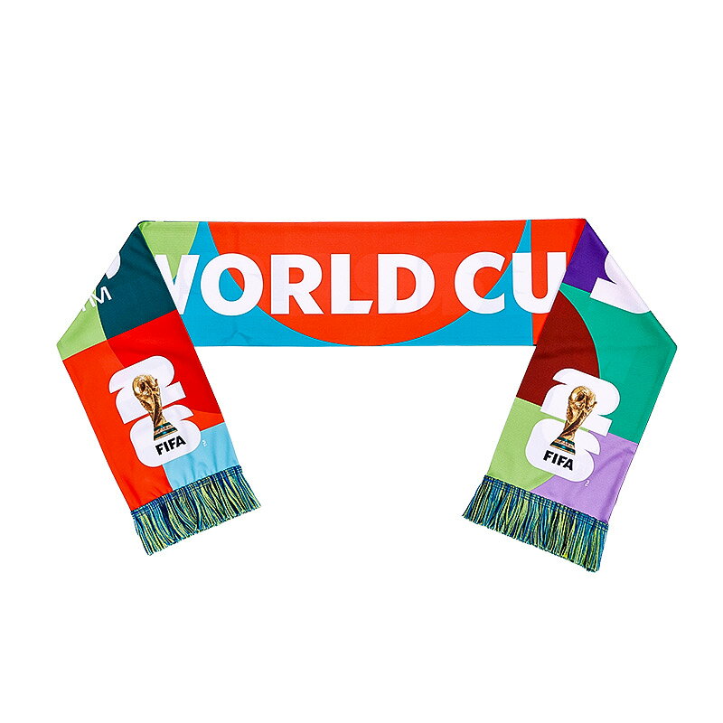 KF09002D013【予約WCC26】FIFA ワールドカップ 2026 公式 マフラー カラフル【サッカー/Worldcup/日本代表/オフィシャルグッズ/スカーフ】