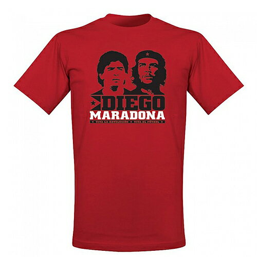 RE-TAKE マラドーナ Viva El Futbol Maradona and che Tシャツ レッドネコポス対応可能