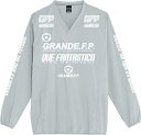 GFPH21503【GFP21SS】GRANDE FP ドライストレッチVネックピステ グレーxホワイト【グランデ/サッカー/フットサル/トレーニング】