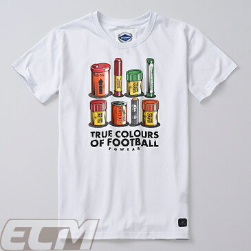 【予約PGW01】【国内未発売】PGWEAR Colours of Football Tシャツ ホワイト【サッカー/サポーター/応援Tシャツ/ウルトラス】TFO01 ネコポス対応可能