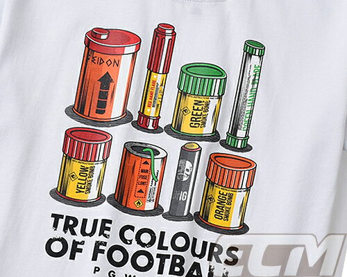 TFO21【国内未発売】PGWEAR Colours of Football Tシャツ ホワイト【サッカー/サポーター/応援Tシャツ/ウルトラス】TFO01 ネコポス対応可能