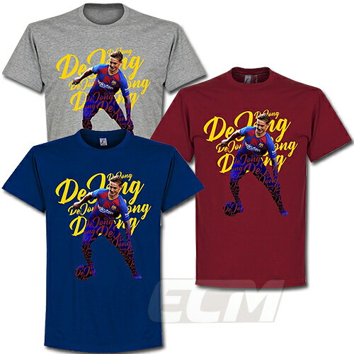 【予約RET06】【国内未発売】RE-TAKE デ・ヨング スクリプトTシャツ【サッカー/スペインリーグ/De Jong/FC Barcelona】ネコポス対応可能