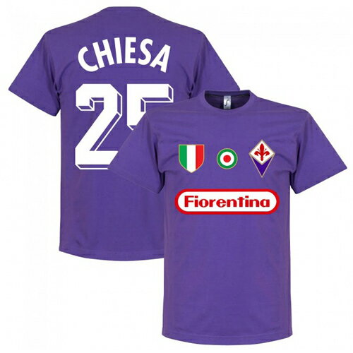 【予約RET06】RE-TAKE フィオレンティーナ Team Tシャツ 25番 フェデリコ・キエーザ【サッカー/Fiorentina/Chiesa/セリエA/フィオレンチーナ】ネコポス対応可能