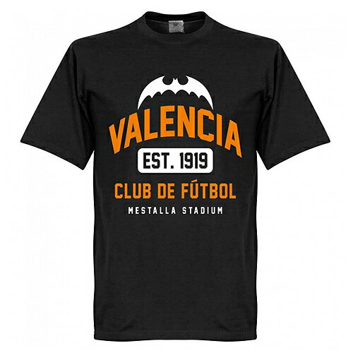 【予約RET02】RE-TAKE Valencia Established Tシャツ ブラック【サッカー/スペインリーグ/バレンシア/ヴァレンシア】ネコポス対応可能