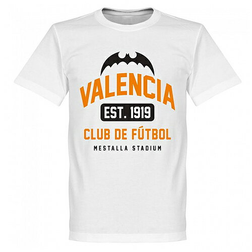 【予約RET02】RE-TAKE Valencia Established Tシャツ ホワイト【サッカー/スペインリーグ/バレンシア/ヴァレンシア】ネコポス対応可