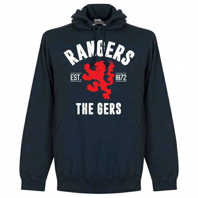 【予約RET05】【国内未発売】RE-TAKE グラスゴウ・レンジャース Establishシリーズ スウェットパーカー ネイビー【サッカー/スコットランドリー...