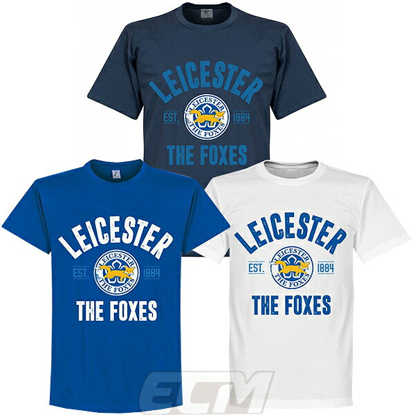 【予約RET05】【国内未発売】RE-TAKE レスターシティ Establishシリーズ Tシャツ【サッカー/プレミアリーグ/Leicester City】ネコポス対応可能