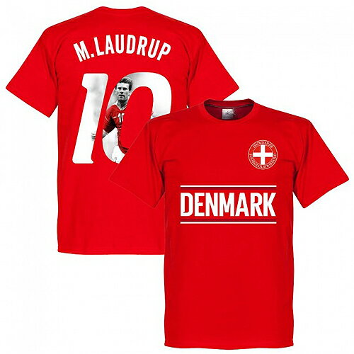 【予約RET06】RE-TAKE ミカエル・ラウドルップ DENMARK GALLRY Tシャツ レッド【サッカー/Laudrup/デンマーク代表/ヴィッセル神戸】ネコポス対応可能