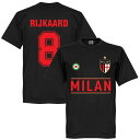 【予約RET06】ブラック8RE-TAKE ACミラン Team Tシャツ 8番 ライーカルト ブラック【サッカー/Milan/Rijkaard/セリエA】ネコ...