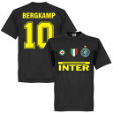 【予約RET06】ブラックDB10RE-TAKE インテル Team Tシャツ 10番 ベルカンプ ブラック【サッカー/Inter Milan/Bergkamp/セリエA】ネコポス対応可能