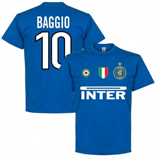 【予約RET06】ブルーRB10RE-TAKE インテル Team Tシャツ 10番 バッジョ ブルー【サッカー/Inter Milan/Baggio/セリエA】ネコポス対応可能 1