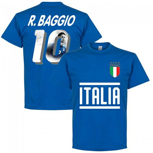 【予約RET06】ブルーRE-TAKE ロベルト・バッジョ ITALY GALLRY TEAM Tシャツ ブルー【サッカー/BAGGIO/イタリア代表/ロビー】ネコポス対応可能