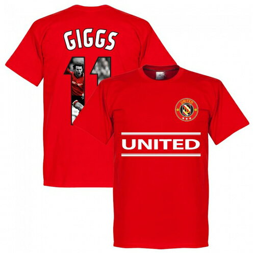 ギグスRE-TAKE MANCHESTER UNITED GALLRY Tシャツ 11番 ギグス レッドネコポス対応可能
