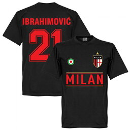 【予約RET06】黒21RE-TAKE ACミラン Team Tシャツ 21番 イブラヒモビッチ ブラック【サッカー/Ac Milan/Ibrahimovic/セリエA】ネコポス対応可能