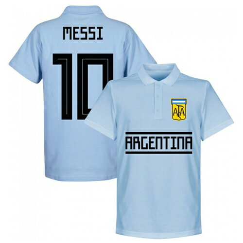 【RET06】メッシRE-TAKE アルゼンチン代表 Team ポロシャツ 10番 メッシブルー【サッカー/POLO/ワールドカップ/argentina/Messi】ネコポス対応可能