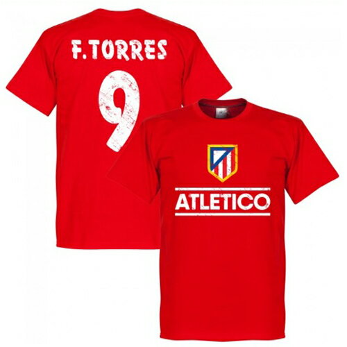 【国内未発売】RE-TAKE アトレチコマドリード Team Tシャツ 9番 フェルナンド トーレス レッド【サッカー/atletico madrid/Torres/スペインリーグ】ネコポス対応可能