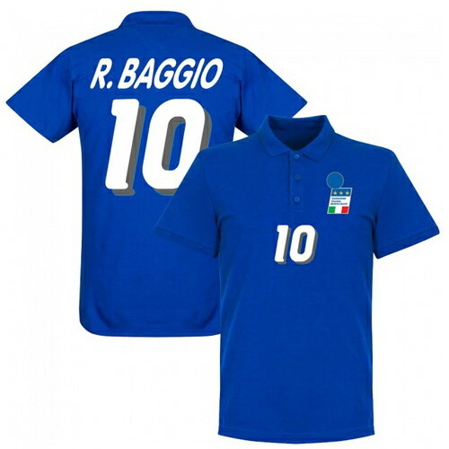 【国内未発売】ポロ バッジョRE-TAKE イタリア代表 1994 ポロシャツ ブルー 10番 ロベルト バッジョ【サッカー/POLO/Baggio/ワールドカップ/Italia】RET06 ネコポス対応可能