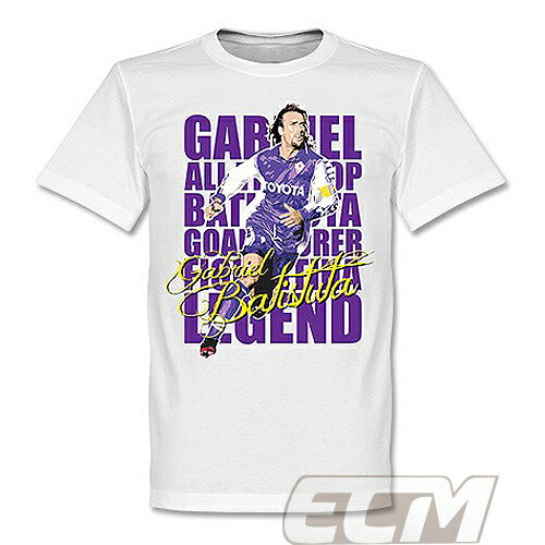 【予約RET01】RE-TAKE ガブリエル バティストゥータ フィオレンティーナ レジェンドTシャツ ホワイト【サッカー/Batistuta/アルゼンチン代表/Fiorentina】ネコポス対応可能