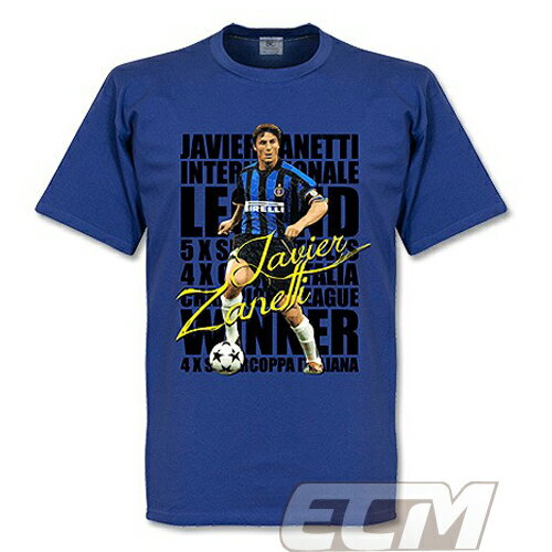 【予約RET01】RE-TAKE ハビエル・サネッティ インテル レジェンドTシャツ ブルー【サッカー/Zanetti/アルゼンチン代表/Inter Milano】ネコポス対応可能