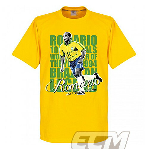 【予約RET01】RE-TAKE ロマーリオ レジェンドTシャツ イエロー【サッカー/ワールドカップ/ブラジル代表/Romario】ネコポス対応可能