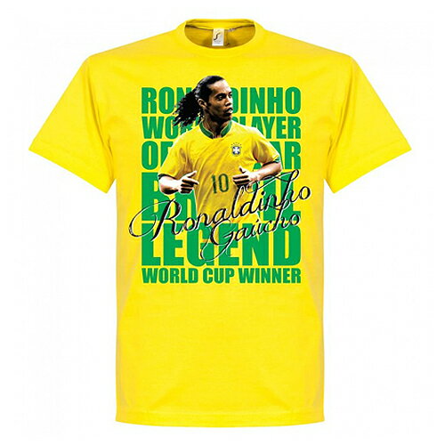 【予約RET01】RE-TAKE ロナウジーニョ ブラジル代表 レジェンド Tシャツ【サッカー/Ronaldinho/ロナウジーニョ/バルセロナ】ネコポス対応可能