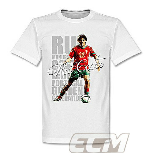 【予約RET01】RE-TAKE ルイ・コスタ レジェンドTシャツ ホワイト【サッカー/ACミラン/フィオレンティーナ/ポルトガル代表/Rui Costa】ネコポス対応可能