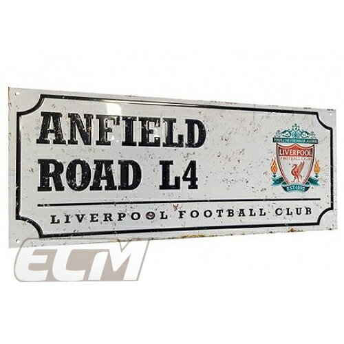 【ECM25】リバプール レトロ ストリートサイン ANFIELD ROAD 【プレミアリーグ/Liverpool/ジェラード/サッカー/インテリア】