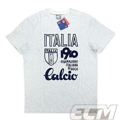 【予約ECM32】【国内未発売】【SALE】イタリア代表 Azzurri Calcio Tシャツ　グレー【17-18/サッカー/ユニフォーム/アズーリ】330 ネコポス対応可能