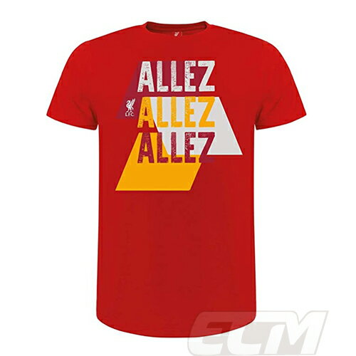 LIV01ALE-Tリバプール 公式グッズ ALLEZ ALLEZ ALLEZ Tシャツ レッドネコポス対応可能 LIV11