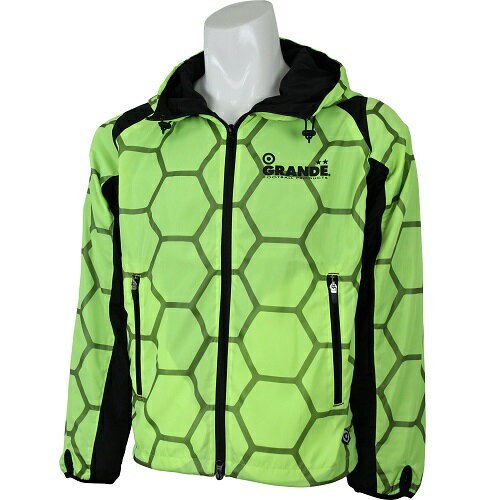 【SALE35%OFF】【GS018】GRANDE HEXAGON フードジャケット イエローxブラック【グランデ/サッカー/フットサル/サポーター/トレーニン...