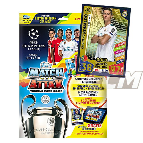 【国内未発売】TOPPS Match Attax 17-18 チャンピオンズリーグ スターターパック【サッカー/トレカ/Champions League/トレーディングカード】TOP02
