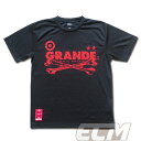 【夏オススメ】GRANDE ドライメッシュTシャツ SKULL TYPE ブラック x レッド【グランデ/サッカー/フットサル/サポーター/夏フェス】◆ネコポス対応可能◆