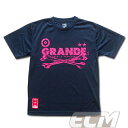 【夏オススメ】GRANDE ドライメッシュTシャツ SKULL TYPE ネイビー x ピンク【グランデ/サッカー/フットサル/サポーター/夏フェス】◆ネコポス対応可能◆