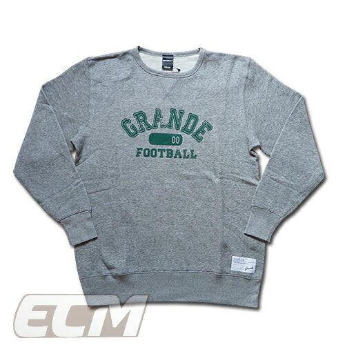 【SALE30%OFF】【GS018】GRANDE カレッジ クルー スウェット グレー【グランデ/サッカー/フットサル/サポーター/ジャケット/アウター】