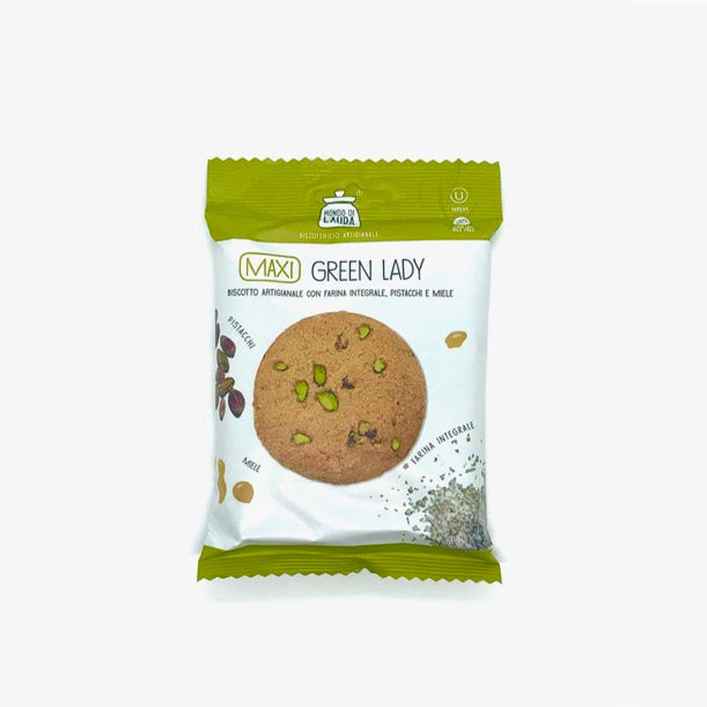 モンド ディ ラウラ MAXI グリーンレディー 乳製品不使用 ピスタチオ クッキー 60g×12個(1ケース) Mondo Di Laura GREEN LADY 輸入 海外 かわいい お菓子 [正規輸入品]のサムネイル