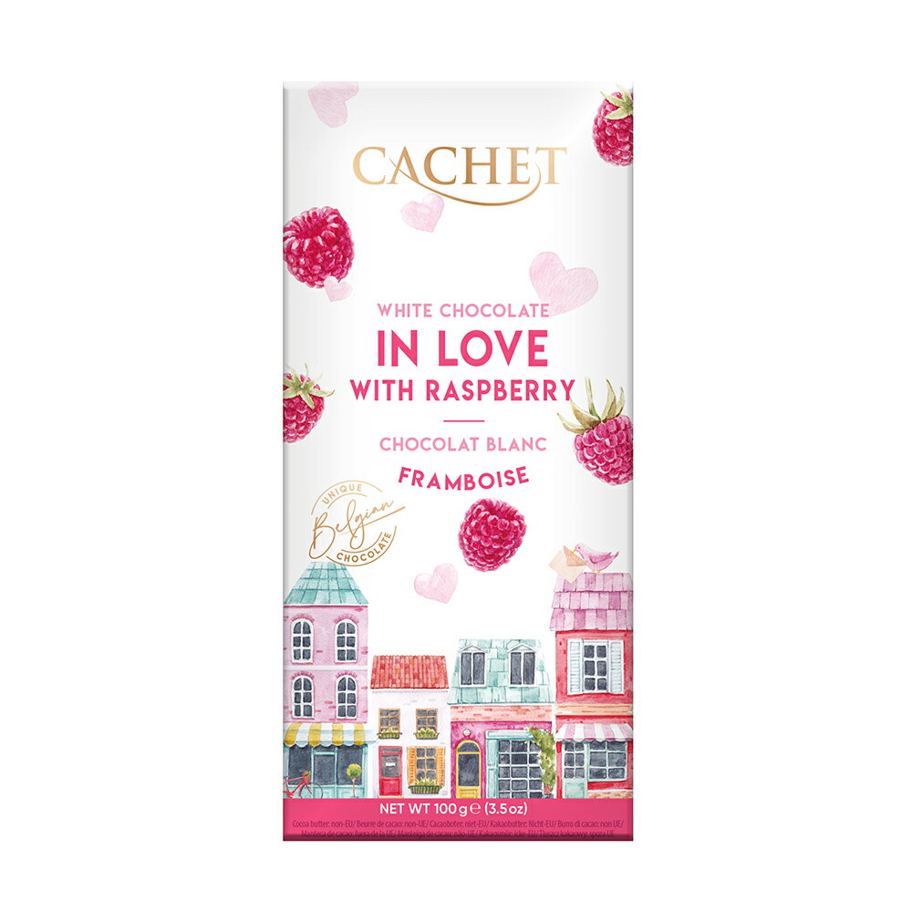 JVF Yx[ zCg`R[g 100g CACHET White Chocolate With Raspberry xM[ Chocolat Blanc Framboise [KAi]