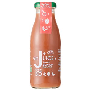 サクラ アップルストロベリーバナナ 250ml×8本（1ケース）オーガニック フルーツ ジュース 砂糖不使用 SACLA organic fruits juice 100% BIO [正規輸入品]