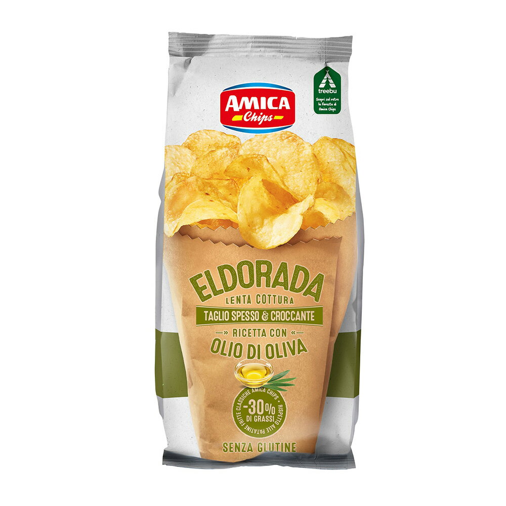 アミカ エルドラーダ オリーブオイル入り ポテトチップス ソルト 130g AMICA ELDORADA POTATO CHIPS olive oil 正規輸入品 グルテンフリー 海外のお菓子 外国のお菓子 輸入菓子 non-GMO GLUTEN FREE 高級ポテトチップス