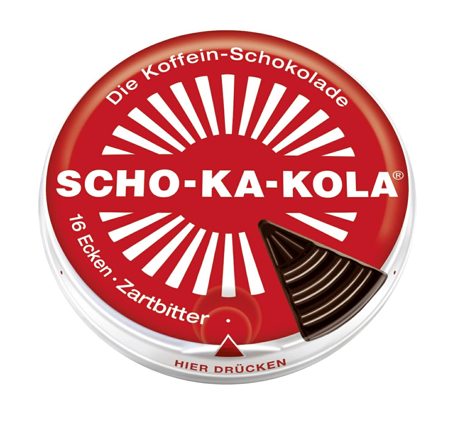 ショカコーラ ビター 100g SCHO-KA-KOLA the caffeine chocolate BITTER 正規輸入品 ドイツ 輸入 海外 チョコ コーラナッツ 缶入り カフェイン入り 眠気覚まし カフェイン200