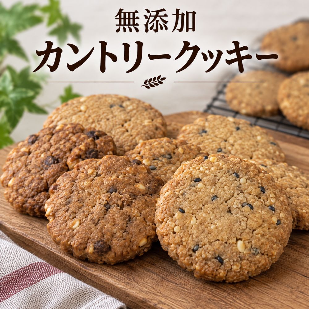 &nbsp; 原　材　料 国産小麦 バター 砂糖 卵 白 オートミール コーンフレーク チョコレート セサミ ココナッツ アーモンド 胡桃 レーズン 蜜柑等から　 &nbsp; お届け方法 6枚1袋に包装し、6種類のクッキー　お気に入りを作りましょう普通便にてお届けします。 賞味期限/保存方法 常温で1か月間保存可能。 ※日が経つ味に深みが出てきます。 　出来るだけ涼しいところで密閉容器に入れて保存することをお勧めします。 （常温保存：約1か月） お召し上がり方 紅茶と共に！もちろんコーヒーと！商 品 説 明&nbsp;健康、ダイエットと　　　　”身体に嬉しい6つの素材”僕も大好きカントリークッキー！！大&nbsp; 大ご満悦・・・・【商品梱包について】　　コナッツオイルのクッキーだから少し崩れやすいけれど、サクサクっ！　　ご注文をいただいてから製造いたしますので　　発送は通常より時間がかかってしまいまいます。　　パンとの同梱はパンの送料（冷凍便）をいただく様になります。　　簡易包装ですがプレゼントにも喜ばれます。　　ご家庭での大事な人のおやつには最高！！6種類のクッキー　6枚ずつ　6袋　それぞれのお味を楽しんでください。1位のランキングを頂きました