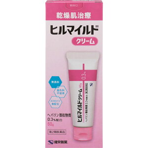 【送料無料C*対象地域は除く】ヒルマイルドクリーム 60g【健栄製薬/ケンエー/ヘパリン類似物質0.3％配合/しっとり/潤う/顔や手足の乾燥肌/ステロイド無配合/ハンドクリーム/通好み/無着色/保湿/け血行促進/抗炎症/MADE IN JAPAN】【smtb-TD】【RCP】