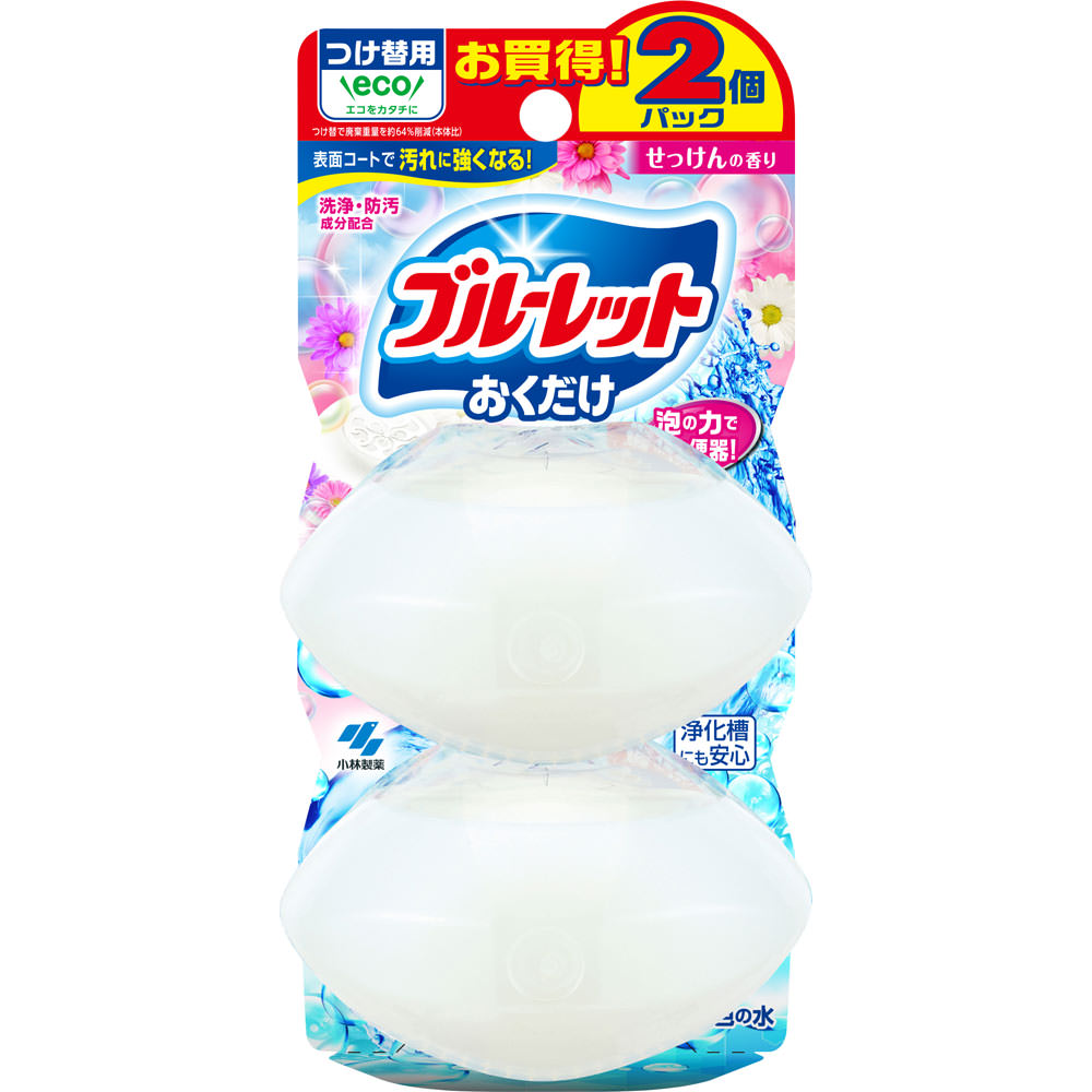 ◆エントリーで全品P5倍◆液体ブルーレットおくだけ つけ替用 せっけんの香り【詰替 2個パック】【限定数量】【4987072091005】【4987072014...