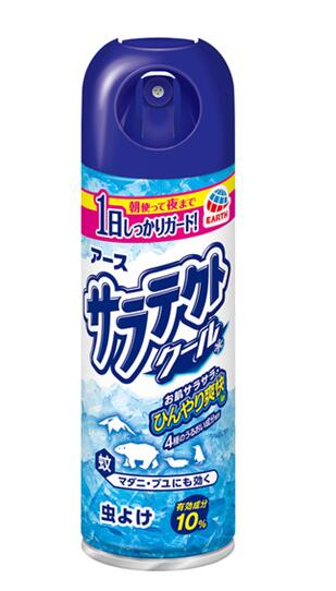 サラテクト クール 200ml【アース製薬】【smtb-TD】【RCP】【クールタイプ/パウダーin/虫よけ/マダニ/虫さされ/合宿/キャンプ/釣り/バーベキュー/BBQ/海/海水浴/遠征/公園/遊び/ 防除用医薬部外品 】