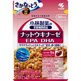 ◆エントリーで全品P7倍◆【ネコポス送料無料】小林製薬 ナットウキナーゼ・DHA・EPA【30粒(約30日分)】【サラサラ/ナットウ/DHA/EPA/製薬会社】【smtb-TD】【RCP】
