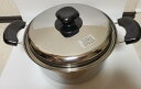 【超お買い得!】200VIH 対応 ステンレス3層底構造 両手鍋22cm【中国製】【あったか】【両手鍋】【お買い得】【RCP】