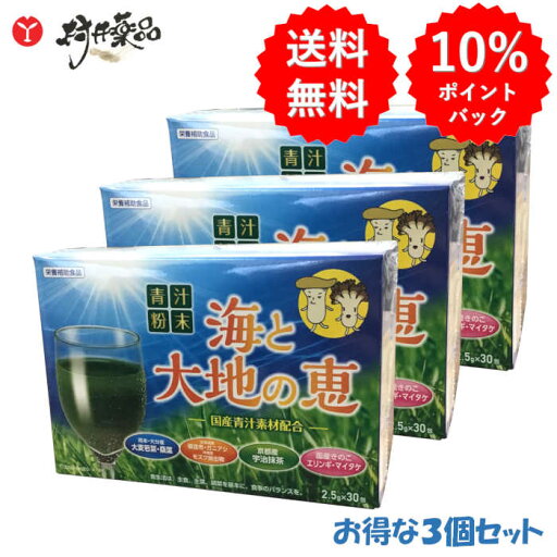 青汁粉末 海と大地の恵 2.5g×30包 30日分 (1包/日) ×3個 青汁 粉末 国産青汁素材配合 サプリ サプリメント 広貫堂 青汁粉末 海と大地の恵 2.5g×30包 30日分 (1包/日) ×3個 青汁 粉末 国産青汁素材配合 サプリ サプリメント 広貫堂
