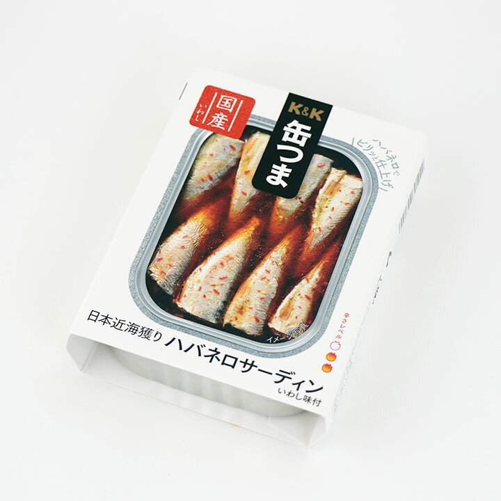 国分 K&K 缶つま 日本近海獲り ハバネロサーディン 105g 防災 非常食 備蓄 おつまみ いわし 缶詰 辛い 辛口